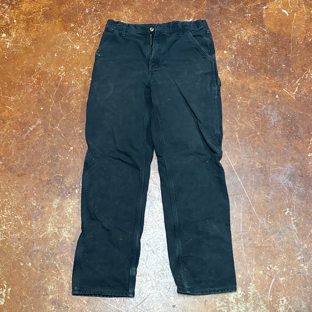 Carhartt Men's B111 Flannel Lined Washed Duck Loose Fit Pant